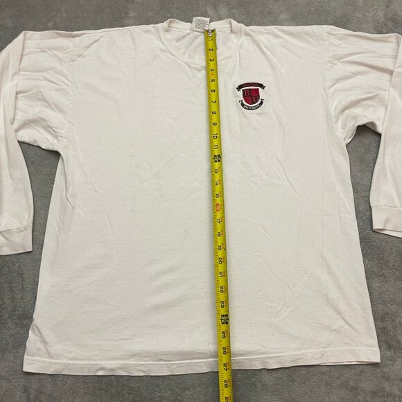 Vintage Single stitch Boston University Tshirt White Size XL Pullover Crewneck - Picture 9 of 13